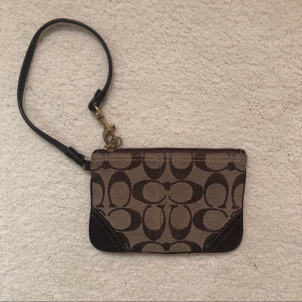 Brown Coach Wristlet